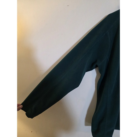 LL Bean 1/4 Zip Pullover Fleece Sweater Mens Large Green Traditional Fit Outdoor - Picture 4 of 7